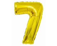 Balon foliowy Smart, Cyfra 7, złota, 76 cm AA
